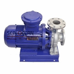 CHINA FACTORY HORIZONTAL SINGLE-STAGE EXPLOSION-PROOF PIPELINE CENTRIFUGAL PUMP TYPE ISWB ISWB SERIES OIL PUMP FOR THE TRANSPORTATION OF GASOLINE, KEROSENE, ISWB50-200, HEAD 50 M, FLOW 12.5 CUBIC METERS/HOUR